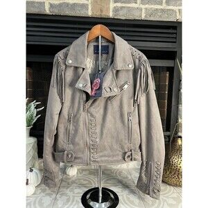 Pink Key Faux Suede Jacket